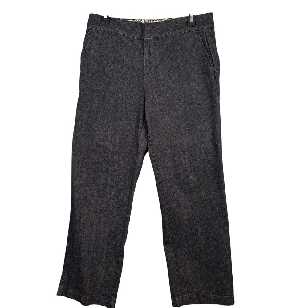 Denim & Co‎ Womens Jeans Trousers Perfect Flex Dark Gray Denim Mid Rise Size 8P